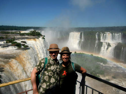 An den Iguazu-Wasserfällen