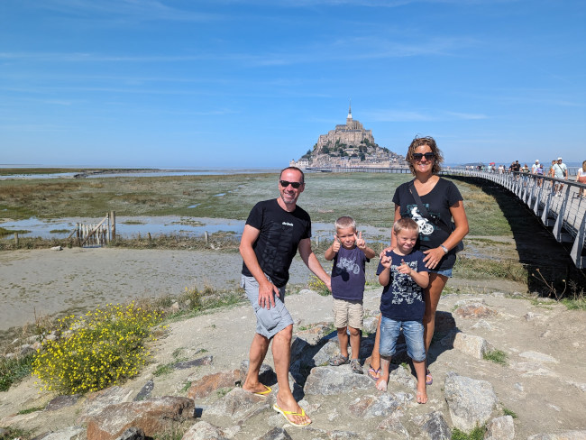 Die Feischers vor Saint Michel