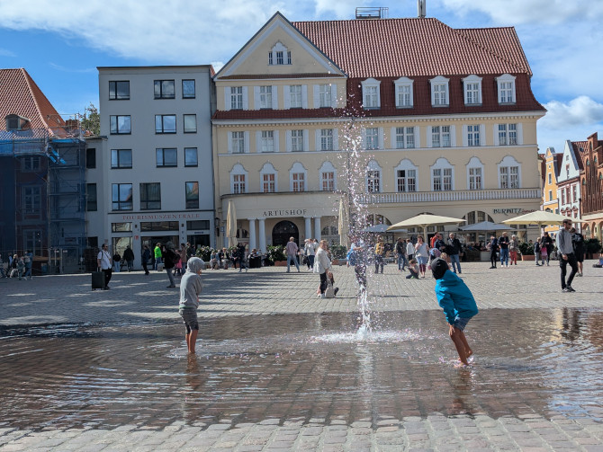 Wasserspiele in Stralsund