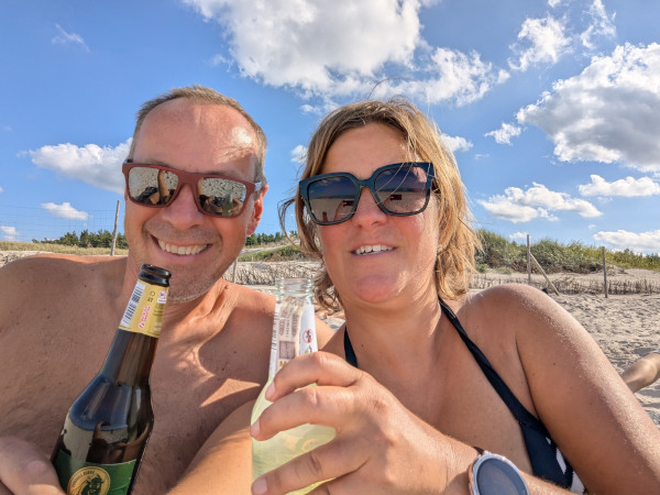 In Leba gibt es Bierchen am Strand