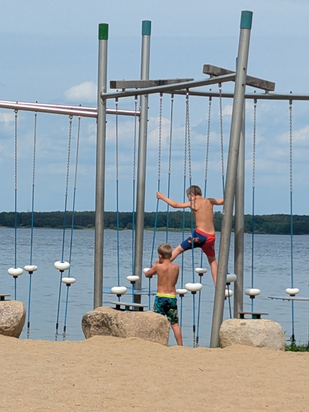 Klettern im Strandbad